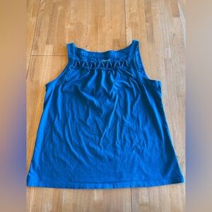 Croft & Barrow Ruched Blue Tank Top